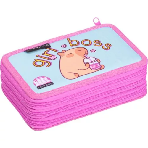 Tolltartó, 3 emeletes, cipzáras, LIZZYSULI, "Lollipop Capybara"