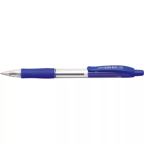 Golyóstoll, 0,7 mm, nyomógombos, PENAC "CCH-3", kék