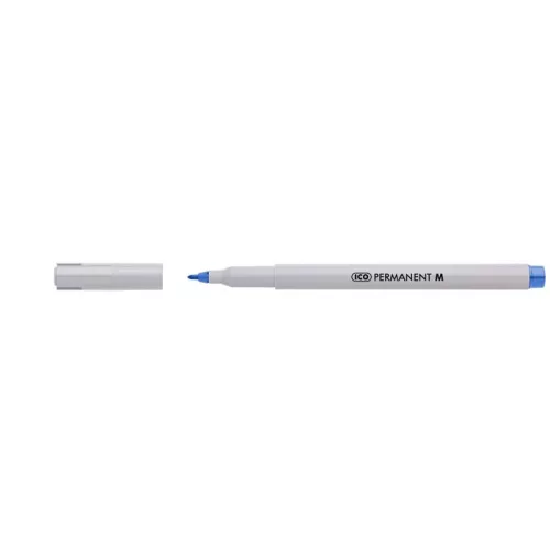 Alkoholos marker, 1-1,5 mm, ICO "Permanent  M", kék
