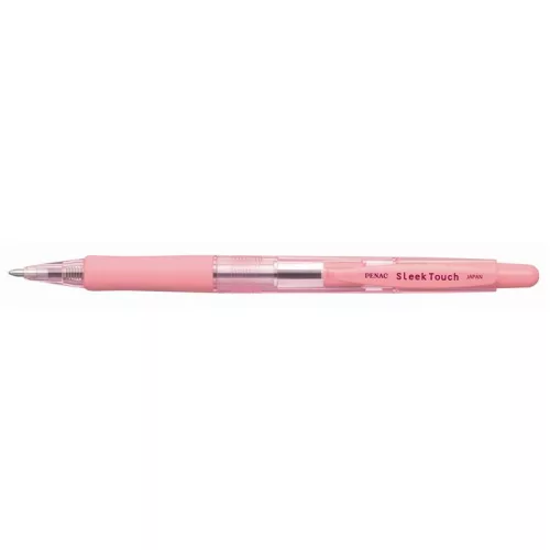 Golyóstoll, 0,7 mm, nyomógombos, rózsaszín tolltest, PENAC "SleekTouch", kék