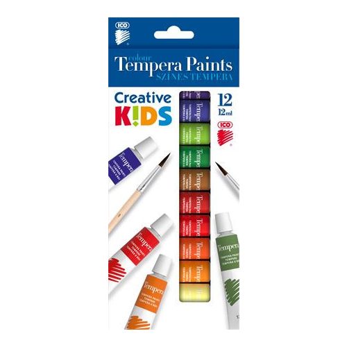 Tempera készlet, 12 darabos, ICO "Creative Kids"