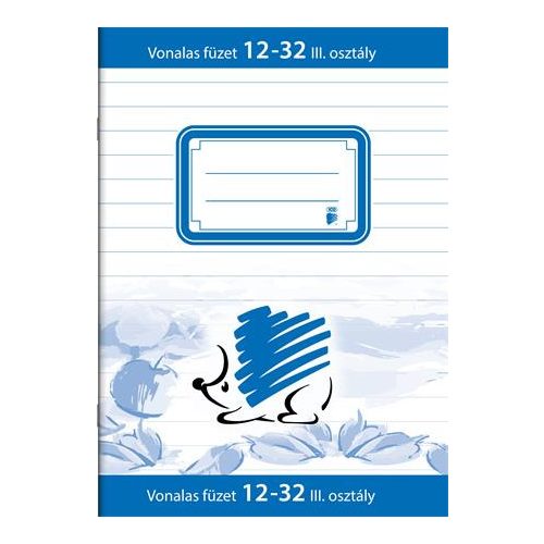 Füzet, tűzött, A5, vonalas, 32 lap, 3. osztály, ICO "Süni"