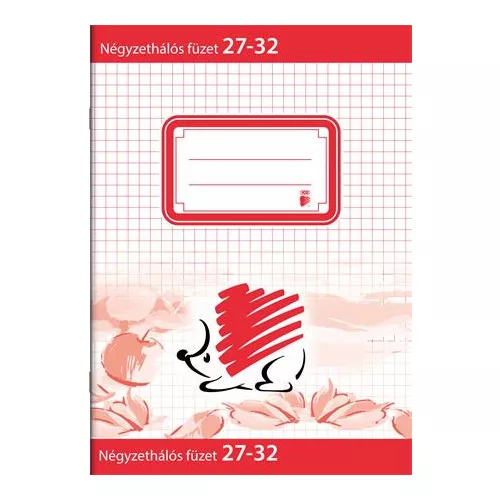 Füzet, tűzött, A5, kockás, 32 lap, ICO "Süni"
