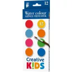 Vízfesték, 12 darabos, 28 mm, ICO "Creative Kids"