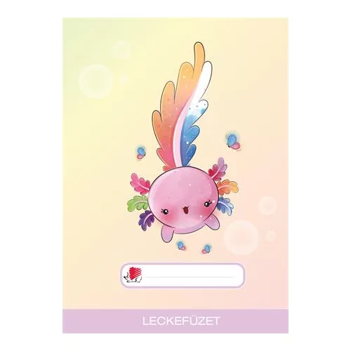 Füzet, tűzött, A5, lecke, 32 lap, ICO "Süni", axolotl
