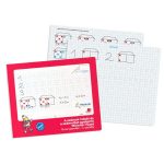 Füzet, tűzött, négyzethálós, 245x295 mm, fekvő, 32 lap, 1. osztály, ICO "Süni Meixner", előnyomott