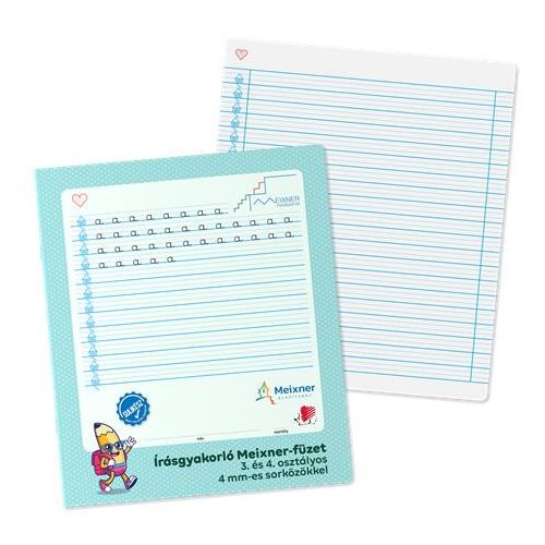 Füzet, tűzött, 280x240 mm, fekvő, 32 lap, 3. és 4. osztály, ICO "Süni Meixner"