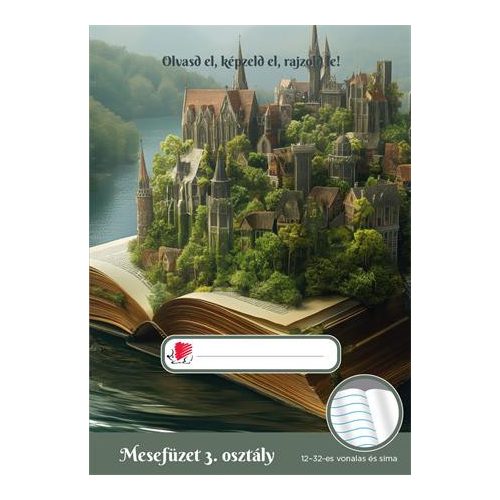 Olvasónapló, tűzött, A5, 32 lap, 3. osztály, ICO "Süni Mesefüzet", fantázia birodalom