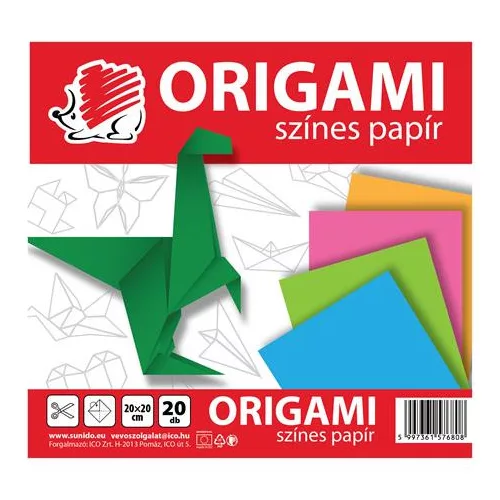 Origami papír, 20x20 cm, ICO "Süni", 20 lap