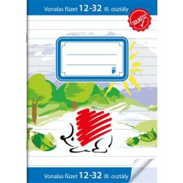   Füzet, tűzött, A5, vonalas, 32 lap, 3. osztály, ICO "Süni Sulikész"