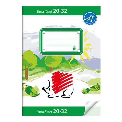 Füzet, tűzött, A5, sima, 32 lap, ICO "Süni Sulikész"