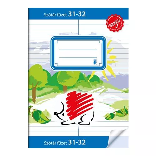 Füzet, tűzött, A5, szótár, 32 lap, ICO "Süni Sulikész"