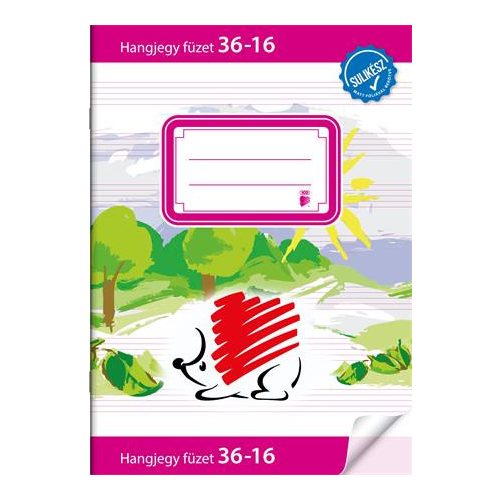 Füzet, tűzött, A5, hangjegy, 16 lap, ICO "Süni Sulikész"