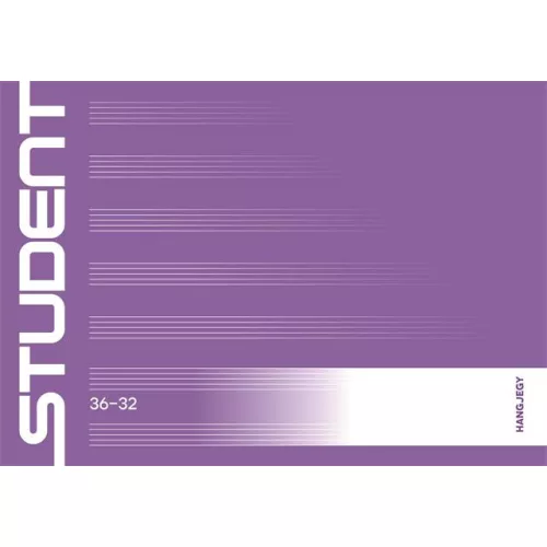 Füzet, tűzött, A5, fekvő, hangjegy, 32 lap, ICO "Student", "36-32"