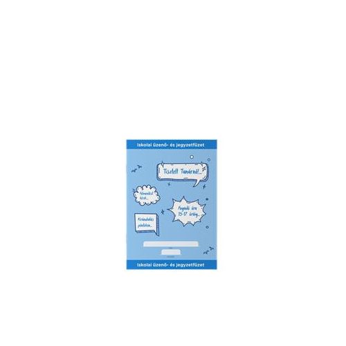 Füzet, tűzött, A5, üzenő, 32 lap, ICO, kék