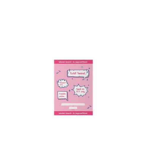 Füzet, tűzött, A5, üzenő, 32 lap, ICO, rózsaszín