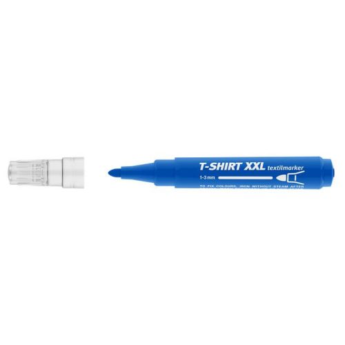 Textilmarker, 1-3 mm, kúpos, ICO "XXL T-Shirt", kék