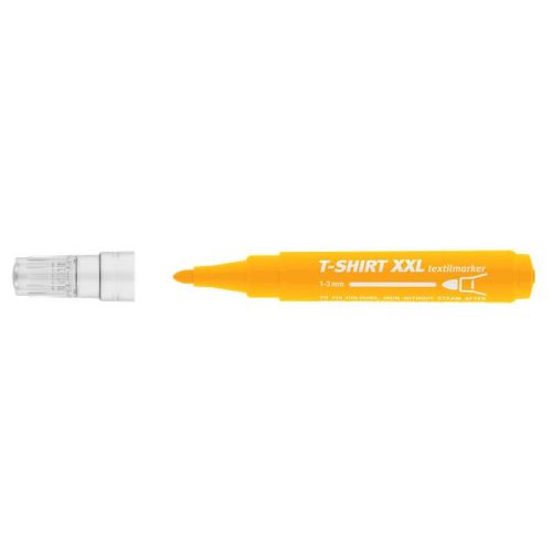 Textilmarker, 1-3 mm, kúpos, ICO "XXL T-Shirt", sárga