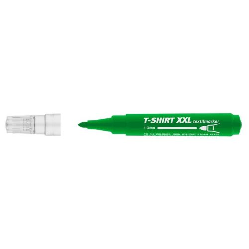 Textilmarker, 1-3 mm, kúpos, ICO "XXL T-Shirt", zöld