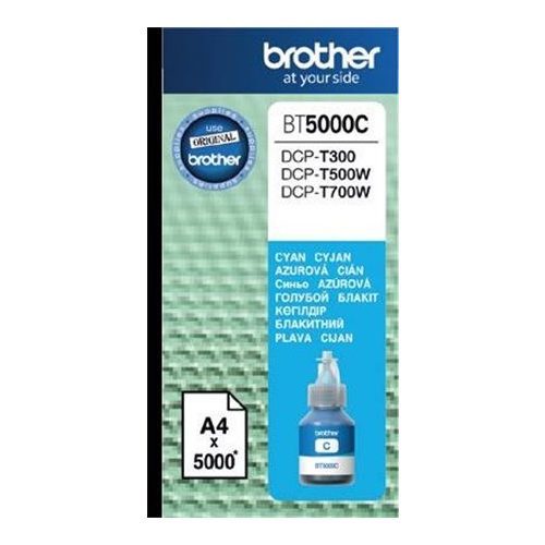 BT5000C Tinta DCP T-300, 500W, 700W nyomtatókhoz, BROTHER, cián, 5k