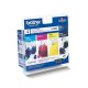 LC980BCMY Tintapatron multipack DCP 145C, BROTHER, b+c+m+y, 1*300 oldal, 3*260 oldal
