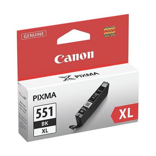 CLI-551BXL Fotópatron Pixma iP7250, MG5450, MG6350 nyomtatókhoz, CANON, fekete, 11ml