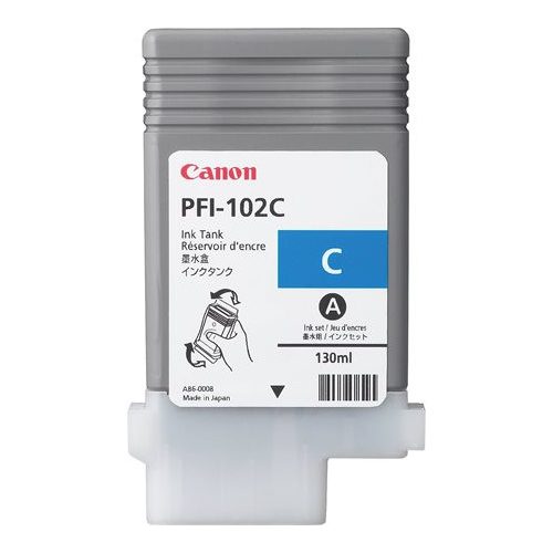 PFI-102C Tintapatron iPF500, 600, 700 nyomtatókhoz, CANON, cián, 130ml