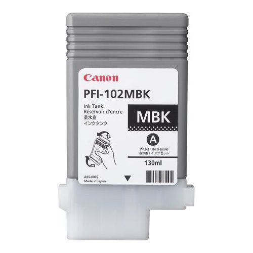 PFI-102MB Tintapatron iPF500, 600, 700 nyomtatókhoz, CANON, matt fekete, 130ml