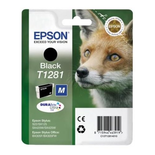 T12814011 Tintapatron Stylus S22, SX125, SX420W nyomtatókhoz, EPSON, fekete, 5,9ml