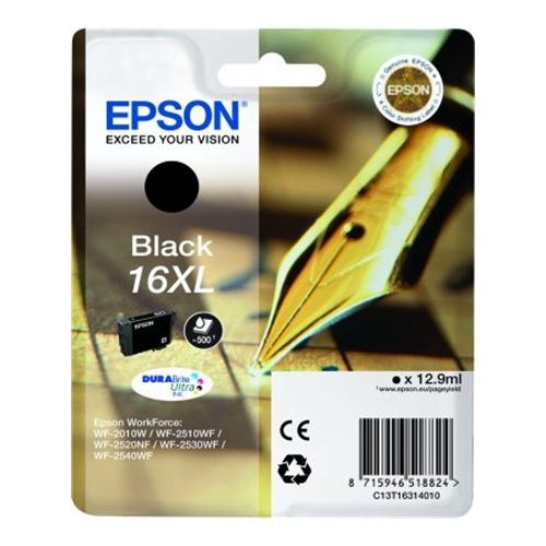 T16314010 Tintapatron Workforce WF2540WF nyomtatóhoz, EPSON, fekete, 12,9ml