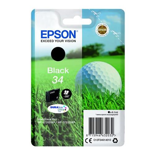 T34614010 Tintapatron WorkForce WF-3720DWF nyomtatóhoz, EPSON, fekete, 6,1 ml