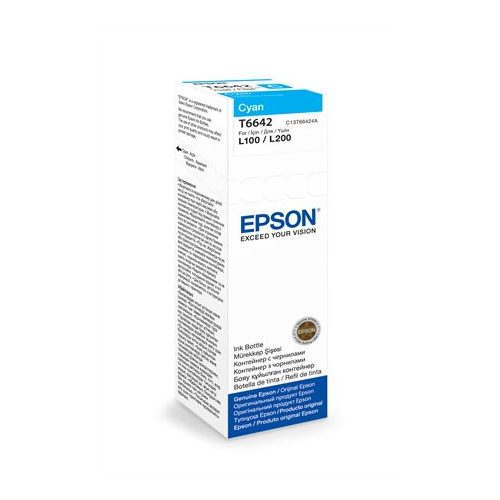 T66424A10 Tinta L100, 200mfp nyomtatókhoz, EPSON, cián, 70ml