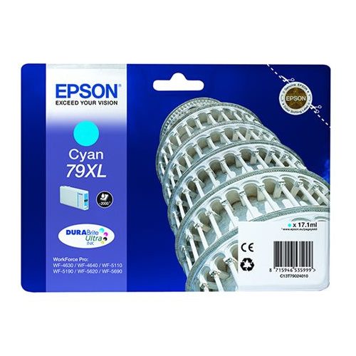 T79024010 Tintapatron WorkForce Pro WF-5620DWF nyomtatóhoz, EPSON, cián, 17,1ml