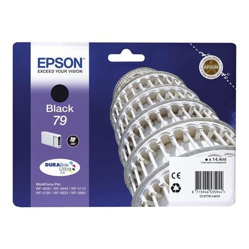 T79114010 Tintapatron Workforce Pro WF-5110, WF-5690 nyomtatókhoz, EPSON, fekete, 0,9k