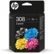 6L6S6UE Tintapatron multipack Deskjet 2900, Envy 6110e nyomtatókhoz, HP 308, fekete+színes, 160+120 oldal