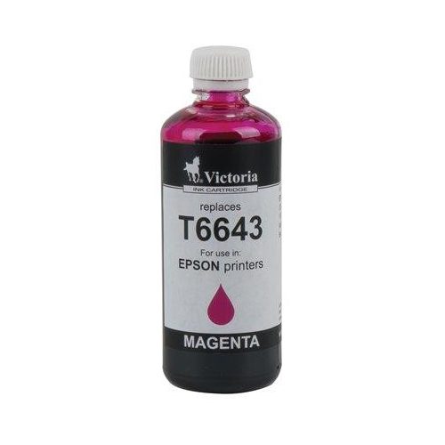 T66434 Tinta, L100, 200mfp nyomtatókhoz, VICTORIA TECHNOLOGY, magenta, 100ml