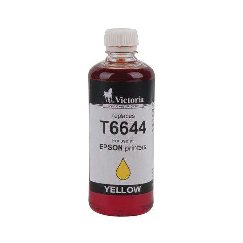 T66444 Tinta, L100, 200mfp nyomtatókhoz, VICTORIA TECHNOLOGY, sárga, 100ml