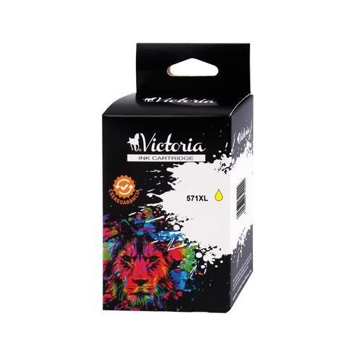 CLI-571YXL Tintapatron Pixma MG5750, 6850,7750 nyomtatókhoz, VICTORIA TECHNOLOGY, sárga, 11 ml