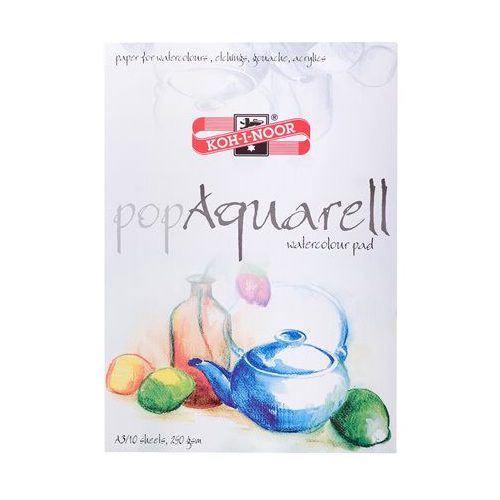 Vázlatfüzet, speciális papírból, A3, 10 lap, KOH-I-NOOR "Pop Aquarell"