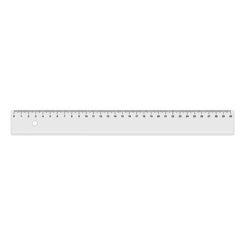 Vonalzó, műanyag, 30 cm, KOH-I-NOOR