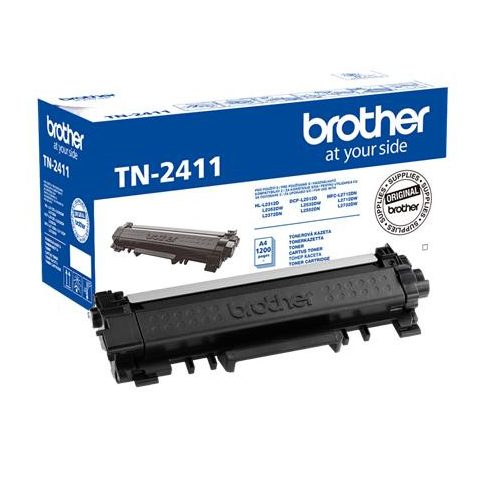 TN2411 Lézertoner MFC-L2712DN, MFCL2712DW, MFCL2732DW nyomtatókhoz, BROTHER, fekete, 1,2k