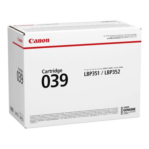 CRG-039 Lézertoner i-SENSYS LBP351x, LBP352x nyomtatókhoz, CANON, fekete, 11k