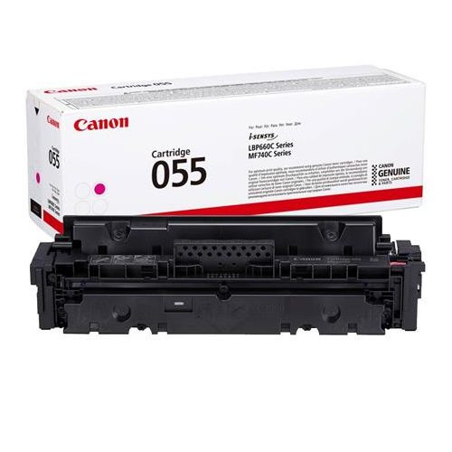 CRG-055 Lézertoner i-Sensys LPB663, 664, MF742, 744, 746 nyomtatókhoz, CANON, magenta, 2,1k