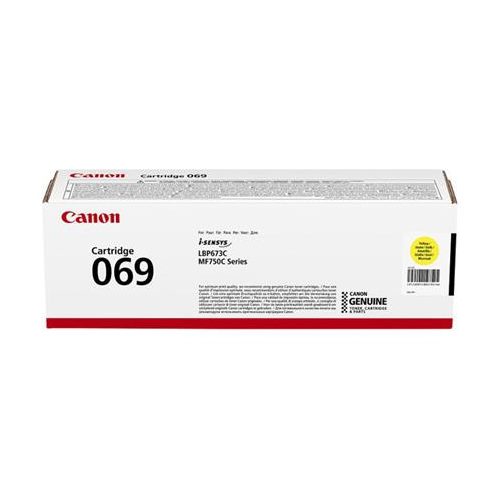 CRG-069 Lézertoner, i-SENSYS LBP 673Cdw nyomtatóhoz, CANON, sárga, 1,9k