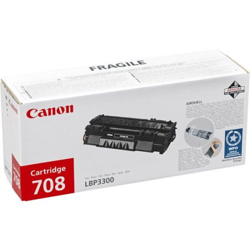 CRG-708S Lézertoner i-SENSYS LBP 3300, 3360 nyomtatókhoz, CANON, fekete, 2,5k