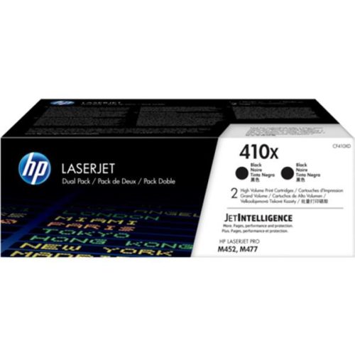 CF410XD Lézertoner Color LaserJet Pro M452, M477 nyomtatókhoz, HP 410X, fekete, 2*6,5k