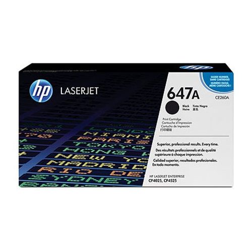 CE260A Lézertoner ColorLaserJet CP4525 nyomtatóhoz, HP 647A, fekete, 8,5k