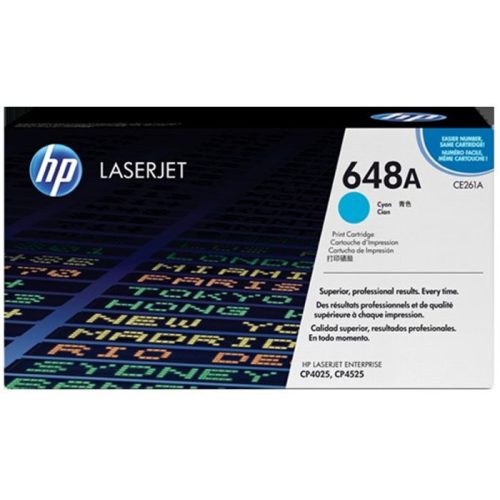 CE261A Lézertoner ColorLaserJet CP4525 nyomtatóhoz, HP 648A, cián, 11k