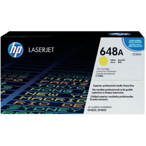 CE262A Lézertoner ColorLaserJet CP4525 nyomtatóhoz, HP 648A, sárga, 11k