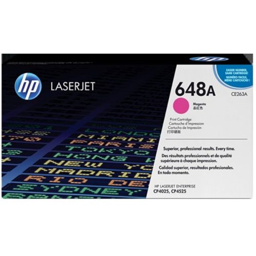 CE263A Lézertoner ColorLaserJet CP4525 nyomtatóhoz, HP 648A, magenta, 11k